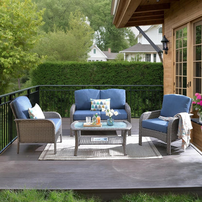 Stylish Outdoor Wicker Furniture Set with Comfortable Seating
