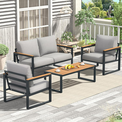 Durable Four Piece Outdoor Patio Furniture Set Upgrade