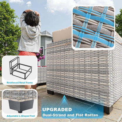 Luxurious 18-Piece Outdoor Patio Furniture Set with Fire Pit