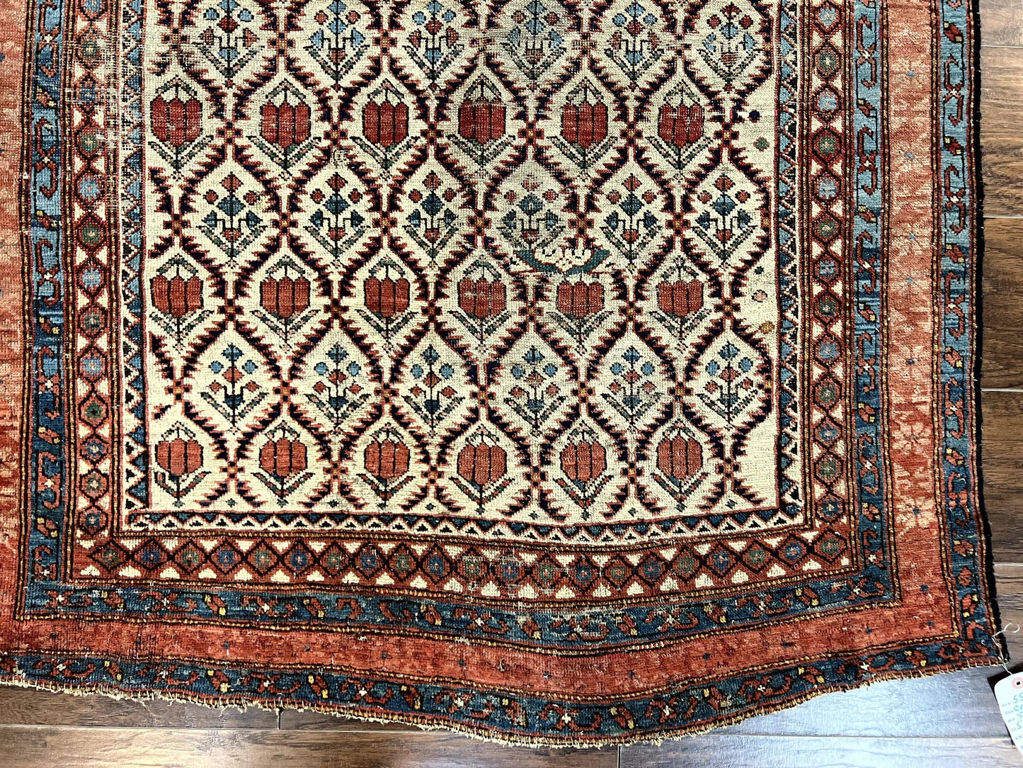 Antique Caucasian Rug 4x6, Hand Knotted Wool Carpet, Shirvan Rug-4