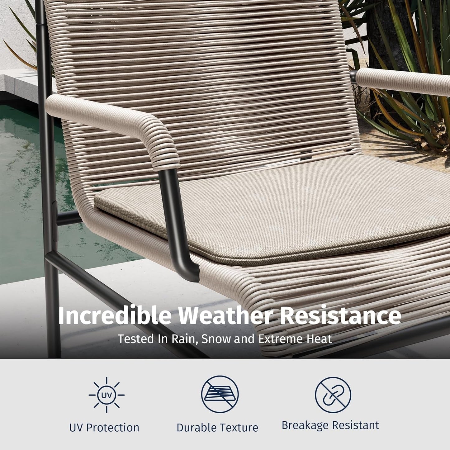 Modern Four Piece Patio Furniture Set for Outdoor Spaces