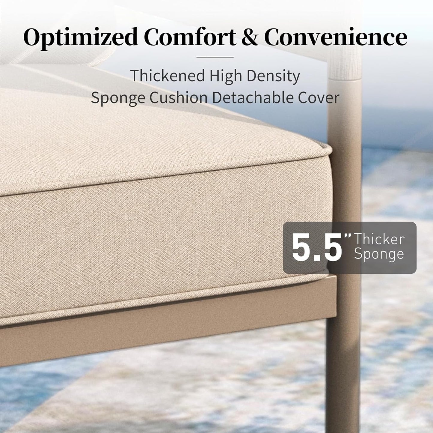 Modern Metal Frame Patio Furniture Set for Outdoor Comfort