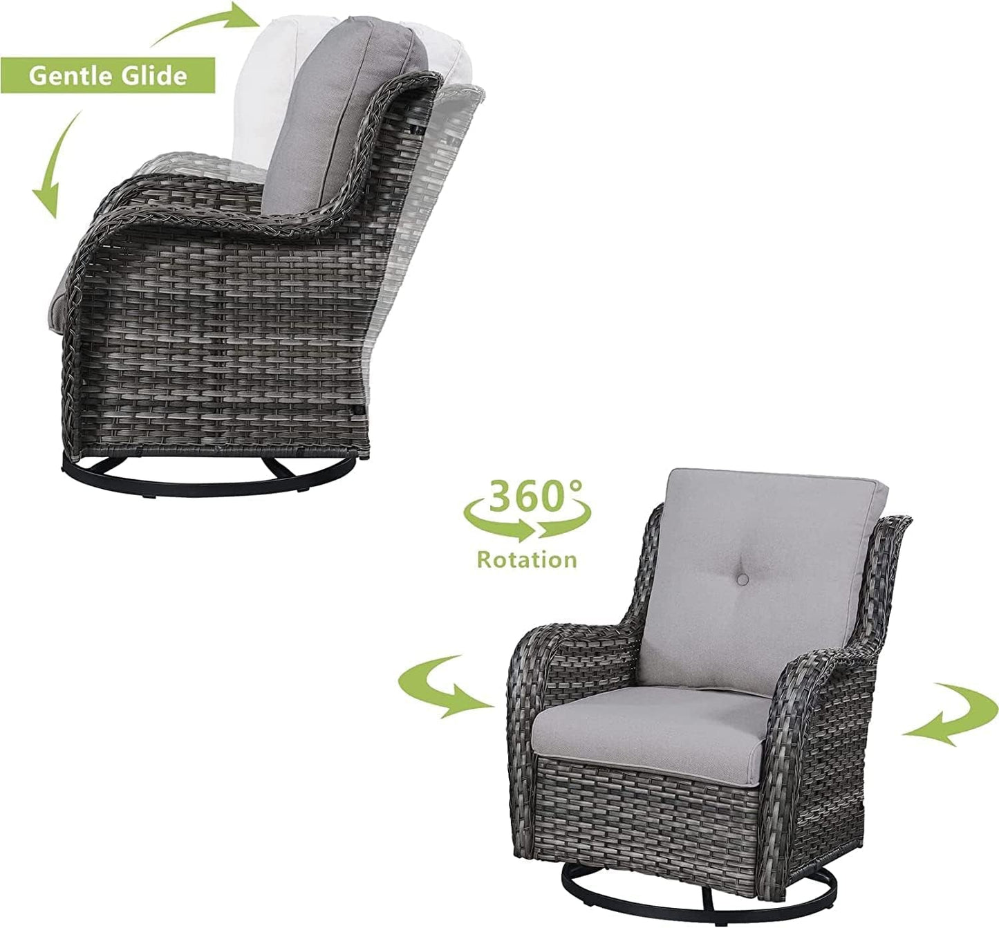 Eight Piece Outdoor Patio Furniture Set with Cushions