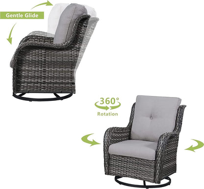 Eight Piece Outdoor Patio Furniture Set with Cushions