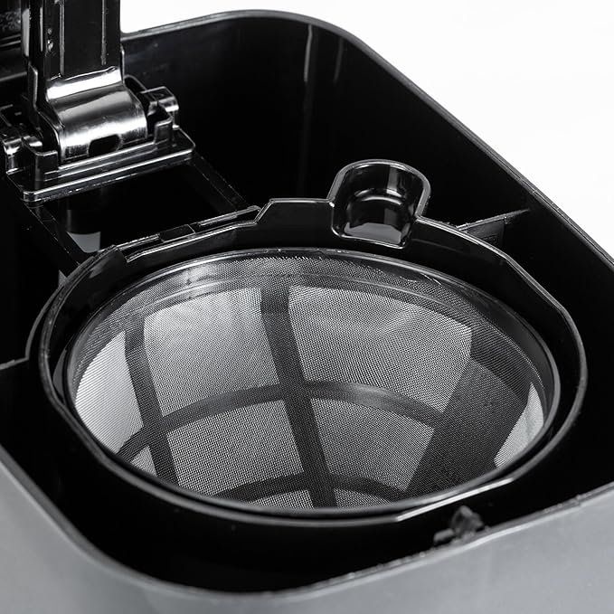 Basics 5 Cup Drip Coffee Maker, Coffee Machine with Glass Coffee Pot (0.8 Qt), Auto Shut-off, Auto Pause, Removable Filter Basket, Matte Black