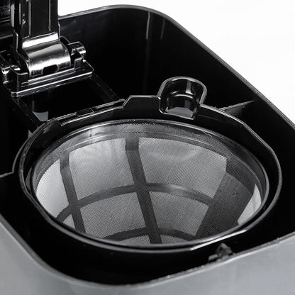 Basics 5 Cup Drip Coffee Maker, Coffee Machine with Glass Coffee Pot (0.8 Qt), Auto Shut-off, Auto Pause, Removable Filter Basket, Matte Black