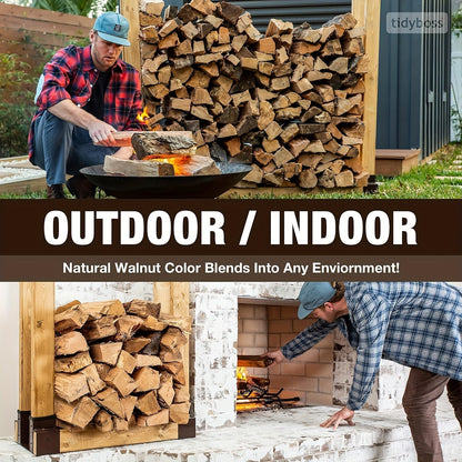 Outdoor Firewood Log Storage Rack Bracket