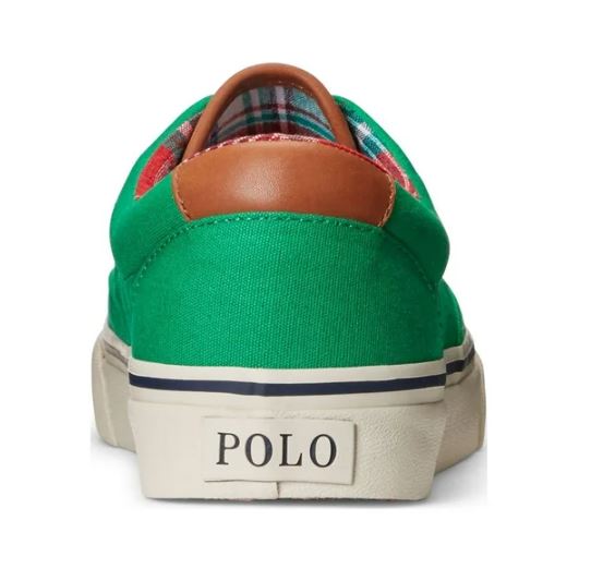 POLO RALPH LAUREN Mens Padded Treaded Round Toe Lace-Up Sneakers KEATON GREEN