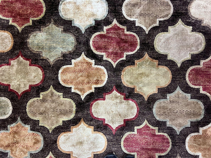 Panel Design Rug 5x7, Multicolor Contemporary Area Rug, Small Living Room Rug