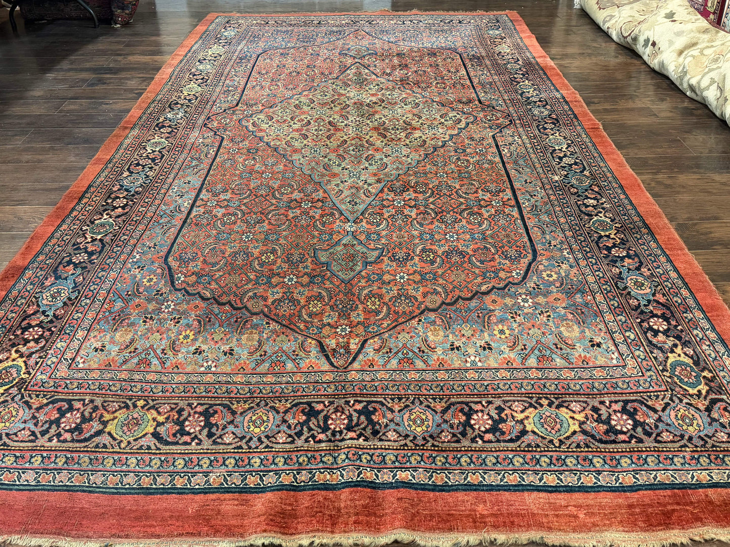 Antique Persian Bijar Rug 7x15-0
