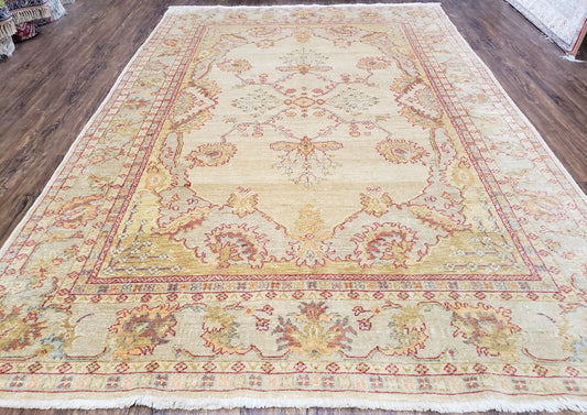 6x9 Turkish Oushak Rug, Wool Rug, Hand Knotted