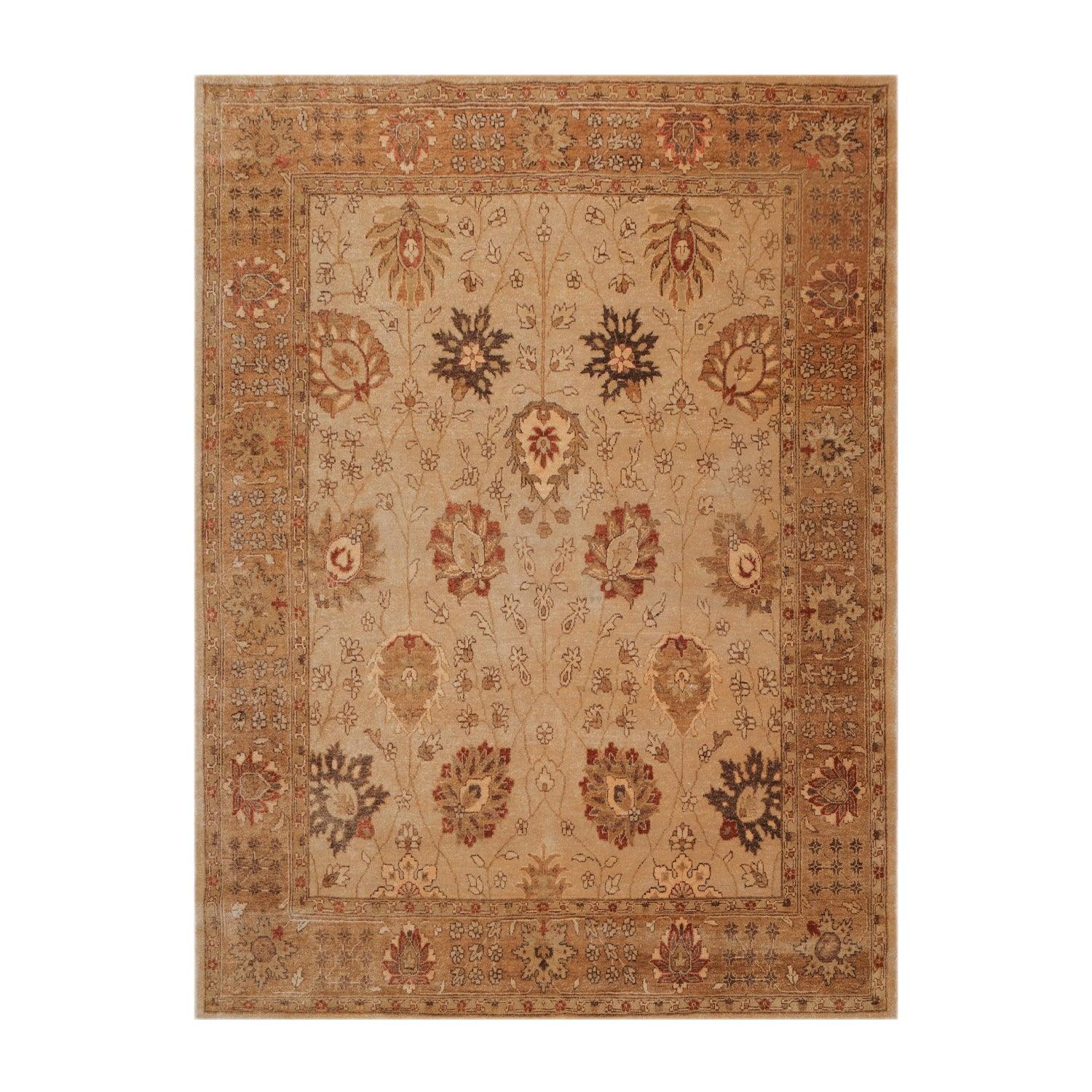 8’5" x 911" Hand Knotted Peshawar Stone Wash Traditional Oriental Area rug Beige-0