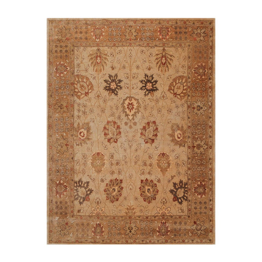 8’5" x 911" Hand Knotted Peshawar Stone Wash Traditional Oriental Area rug Beige-0