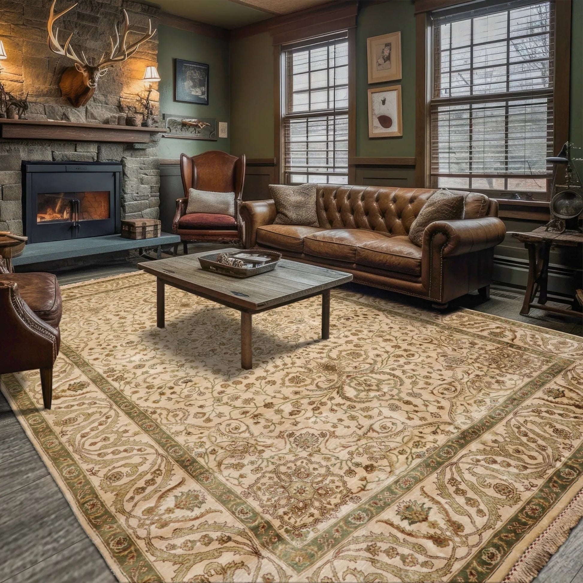 6'2" x 8'10" Hand Knotted 100% Silk Traditional 250 KPSI Oriental Area Rug Beige-0