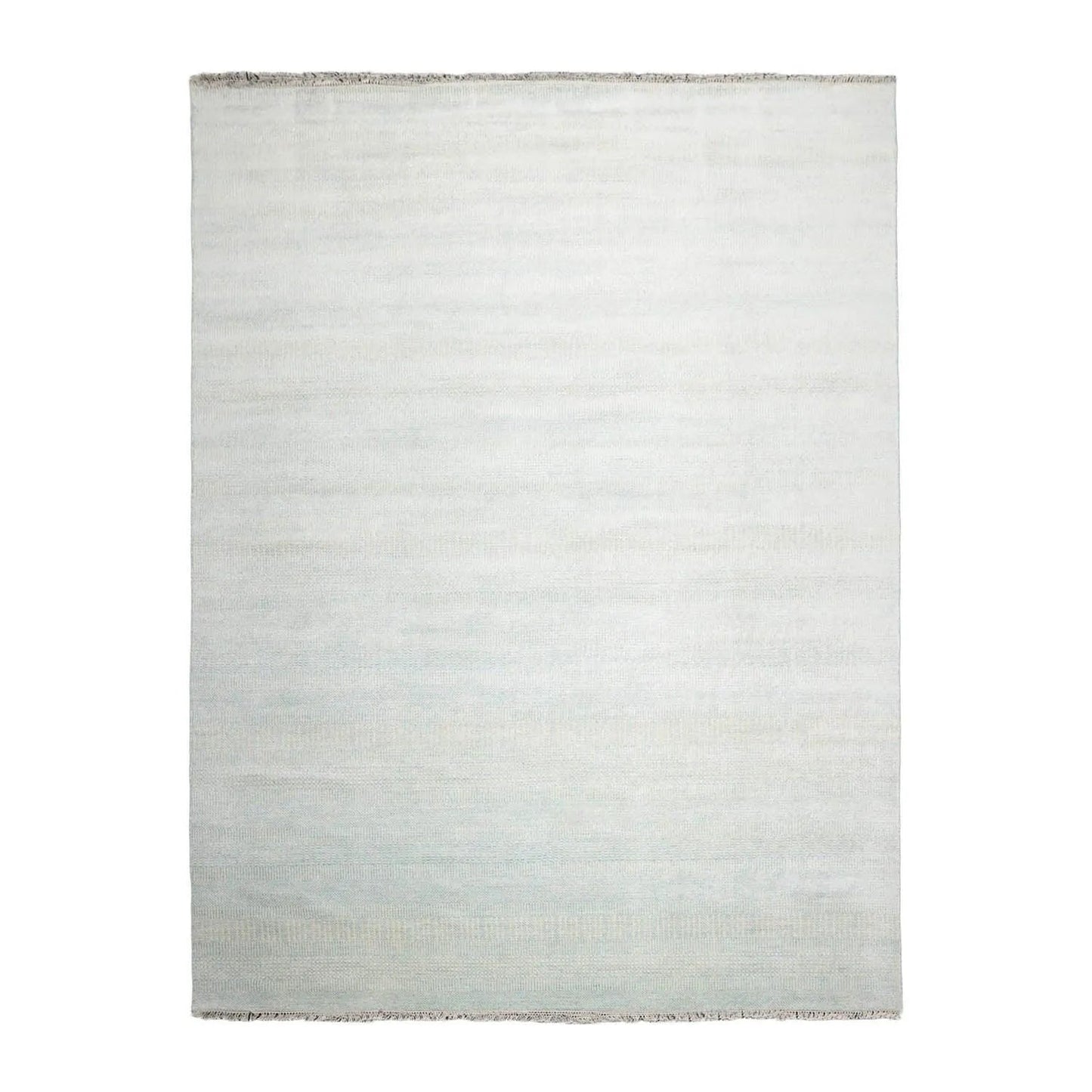 Multi Sizes Sea foam Hand Knotted Wool and Silk Modern Oriental Area Rug-0