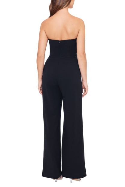 Betsy and Adam Tasha Strapless Back Zipper Side Pockets Tuxedo Jumpsuit-2