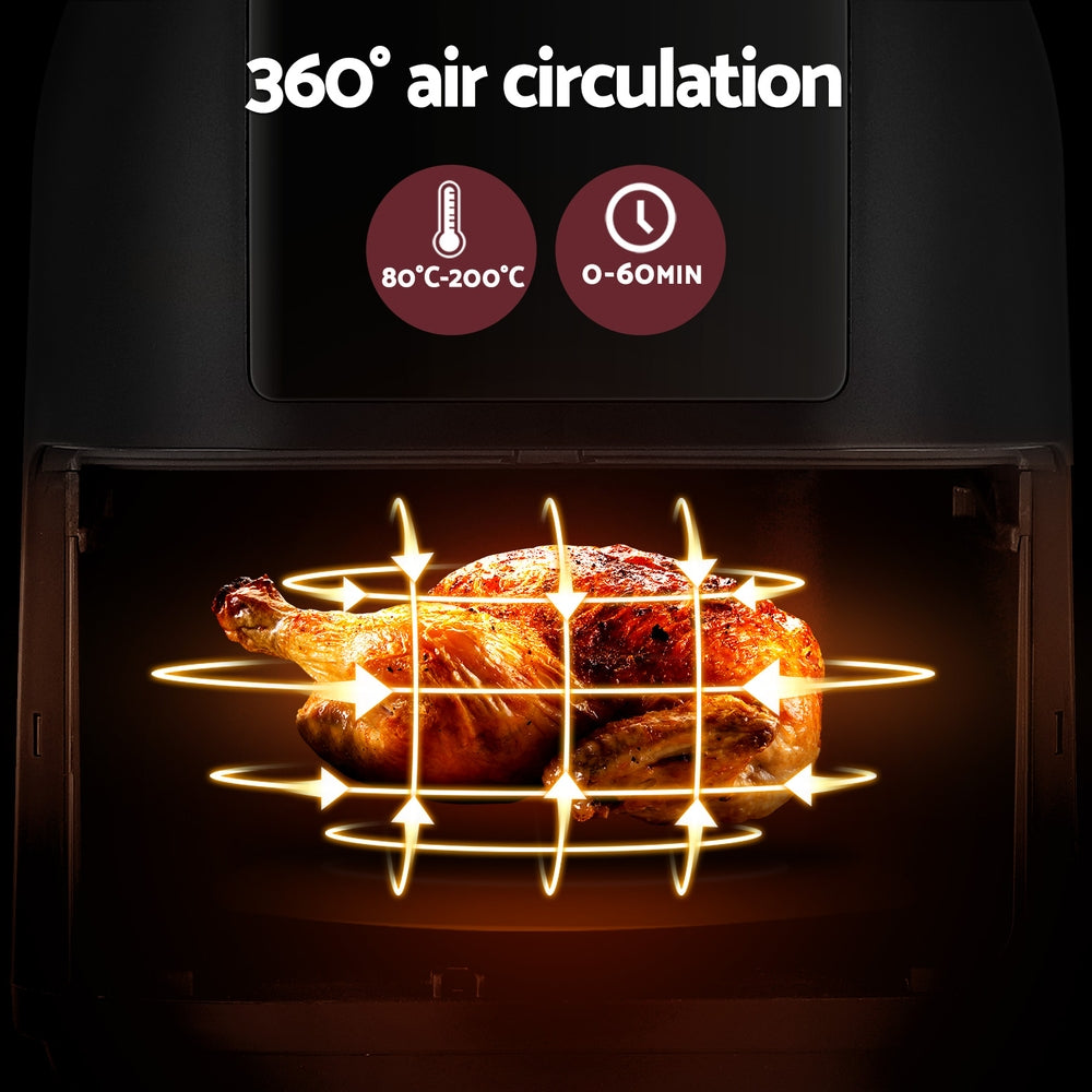 NNEDSZ Air Fryer 8L LCD Fryers-3
