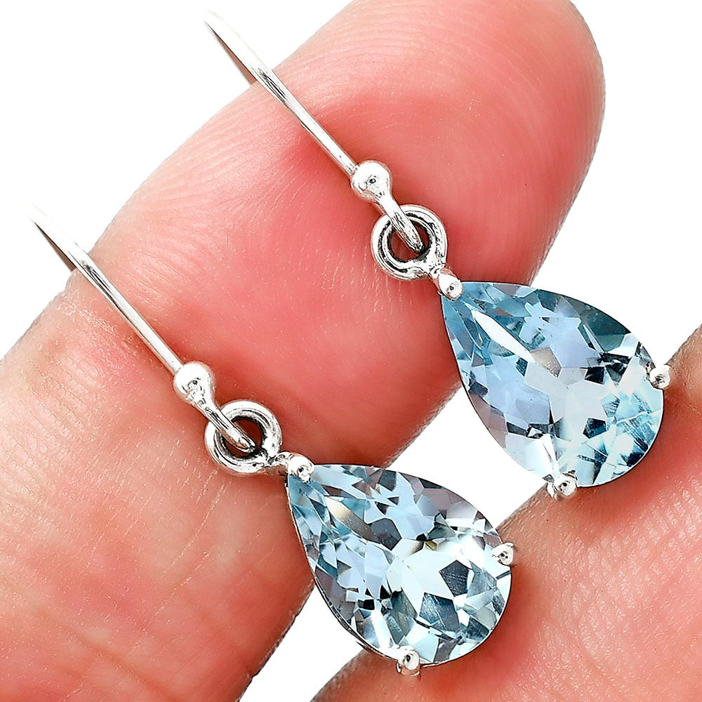 Natural Gemstones Pear Shape 925 Sterling Silver Earrings Jewelry E-1021 AGE1001-2
