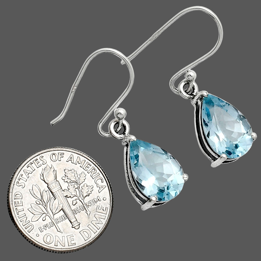 Natural Gemstones Pear Shape 925 Sterling Silver Earrings Jewelry E-1021 AGE1001-3