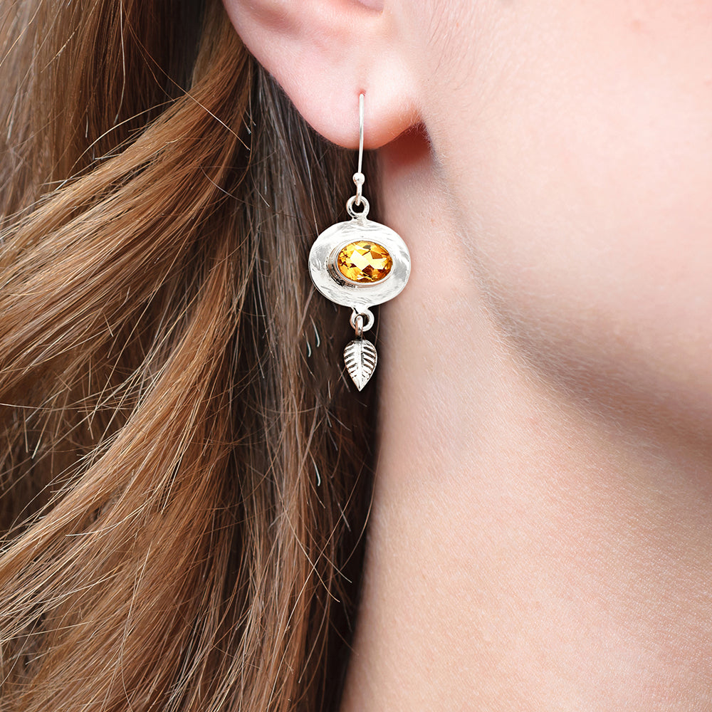 Natural Gemstones Oval Shape 925 Sterling Silver Earrings Jewelry E-1230 AGE1007