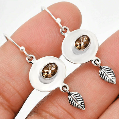 Natural Gemstones Oval Shape 925 Sterling Silver Earrings Jewelry E-1230 AGE1007