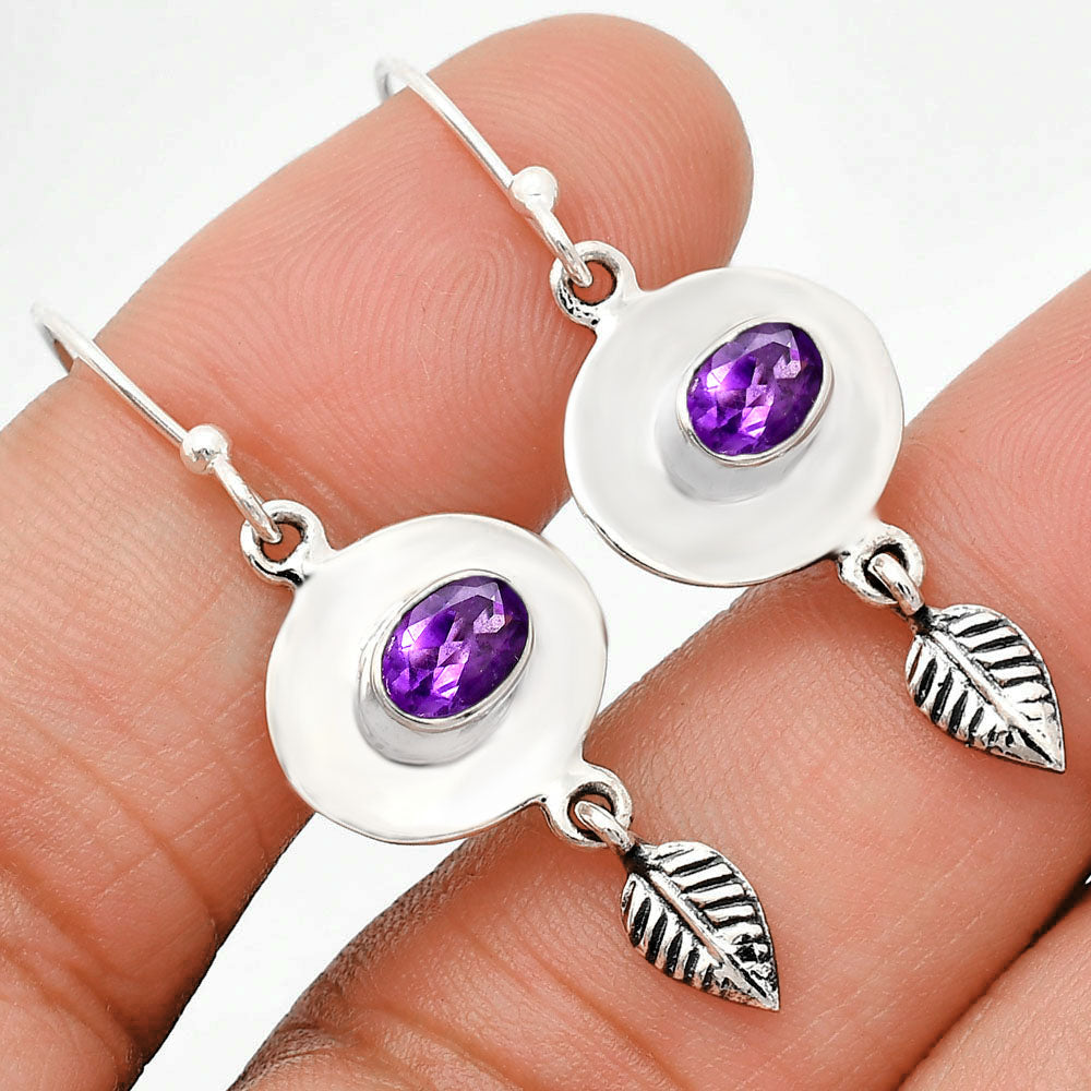 Natural Gemstones Oval Shape 925 Sterling Silver Earrings Jewelry E-1230 AGE1007