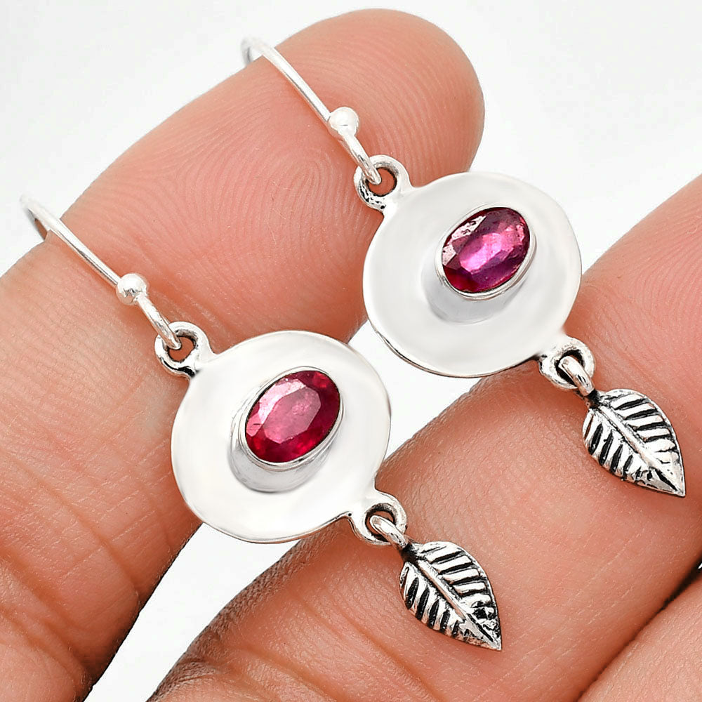 Natural Gemstones Oval Shape 925 Sterling Silver Earrings Jewelry E-1230 AGE1007