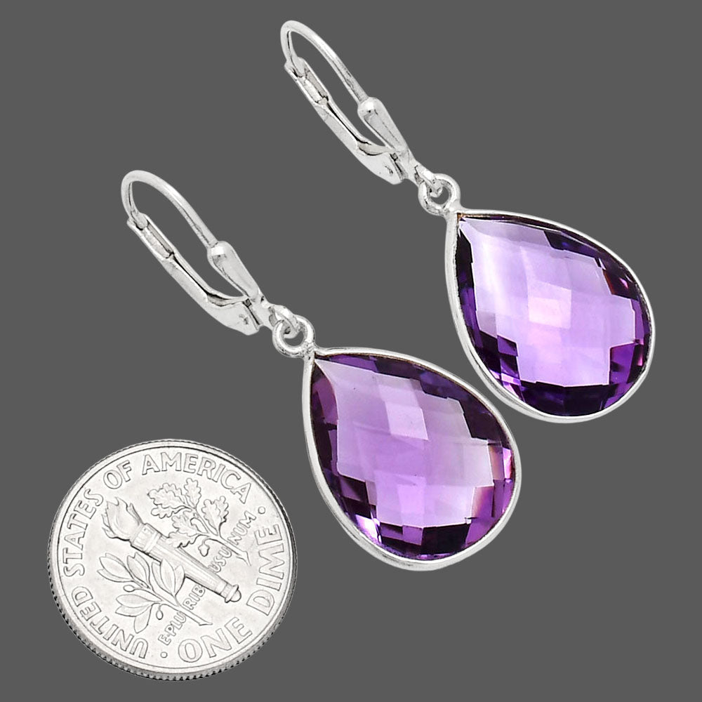 Natural Gemstones Pear Shape 925 Sterling Silver Earrings Jewelry E-1254 AGE1015-3