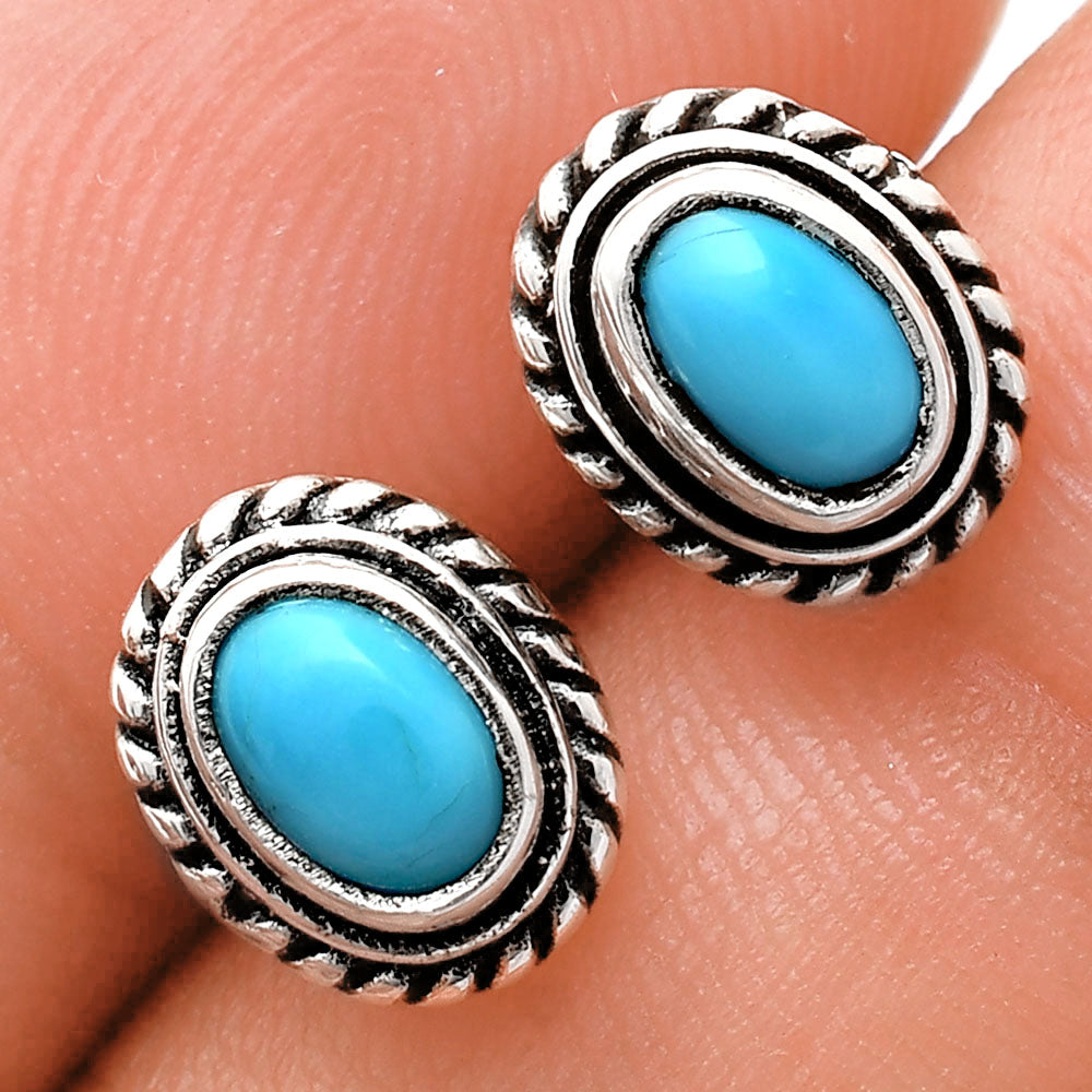 Natural Gemstones Oval Shape 925 Sterling Silver Earrings Jewelry E-1245 AGE1016-2