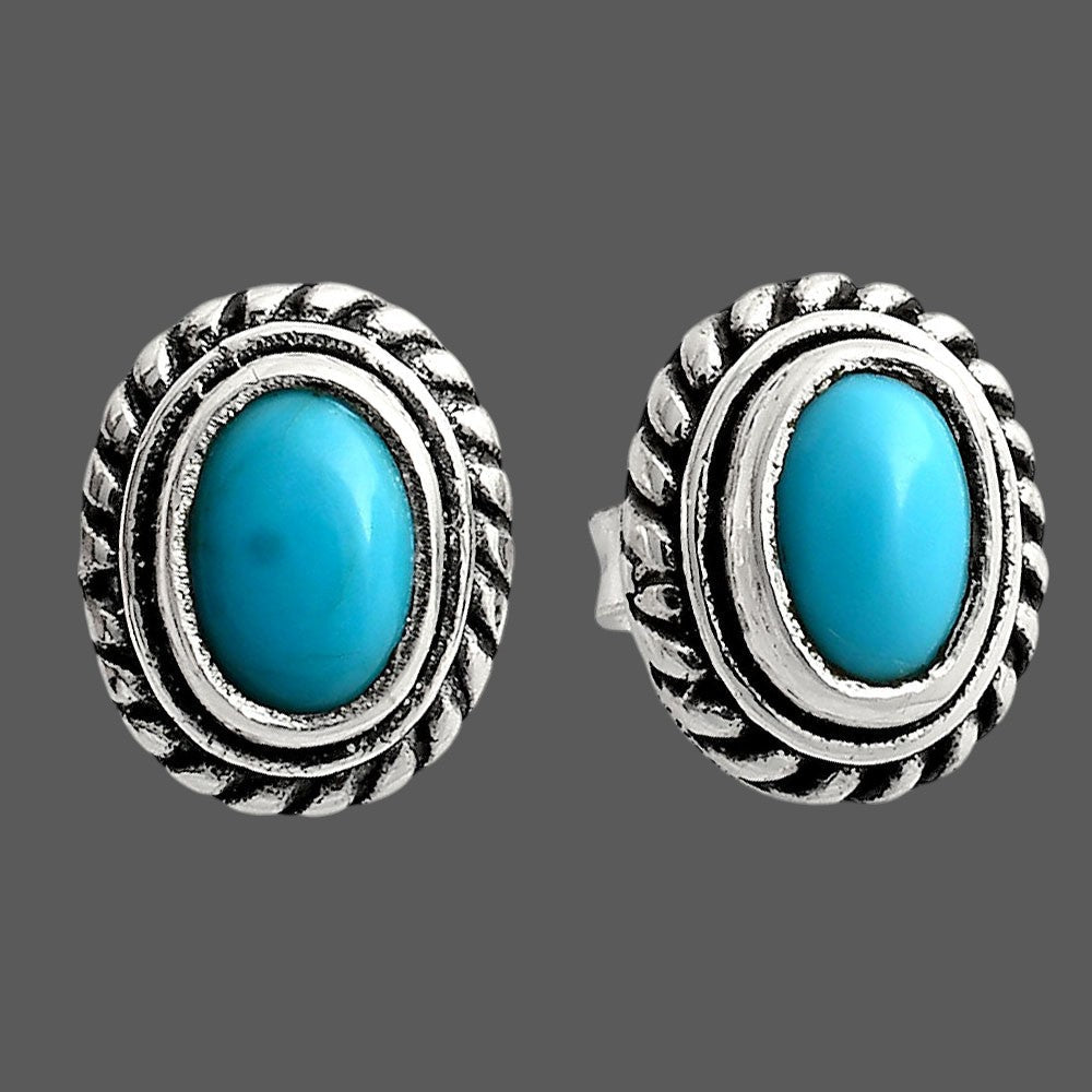 Natural Gemstones Oval Shape 925 Sterling Silver Earrings Jewelry E-1245 AGE1016-3