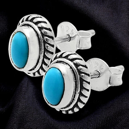 Natural Gemstones Oval Shape 925 Sterling Silver Earrings Jewelry E-1245 AGE1016-4