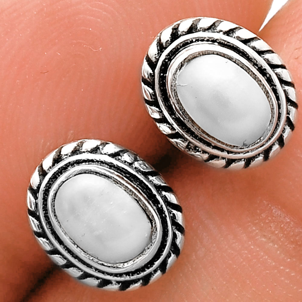 Natural Gemstones Oval Shape 925 Sterling Silver Earrings Jewelry E-1245 AGE1016-6