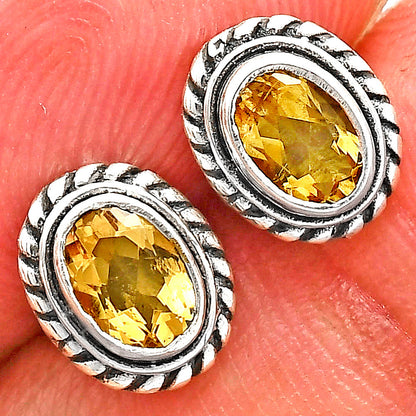 Natural Gemstones Oval Shape 925 Sterling Silver Earrings Jewelry E-1245 AGE1016-9