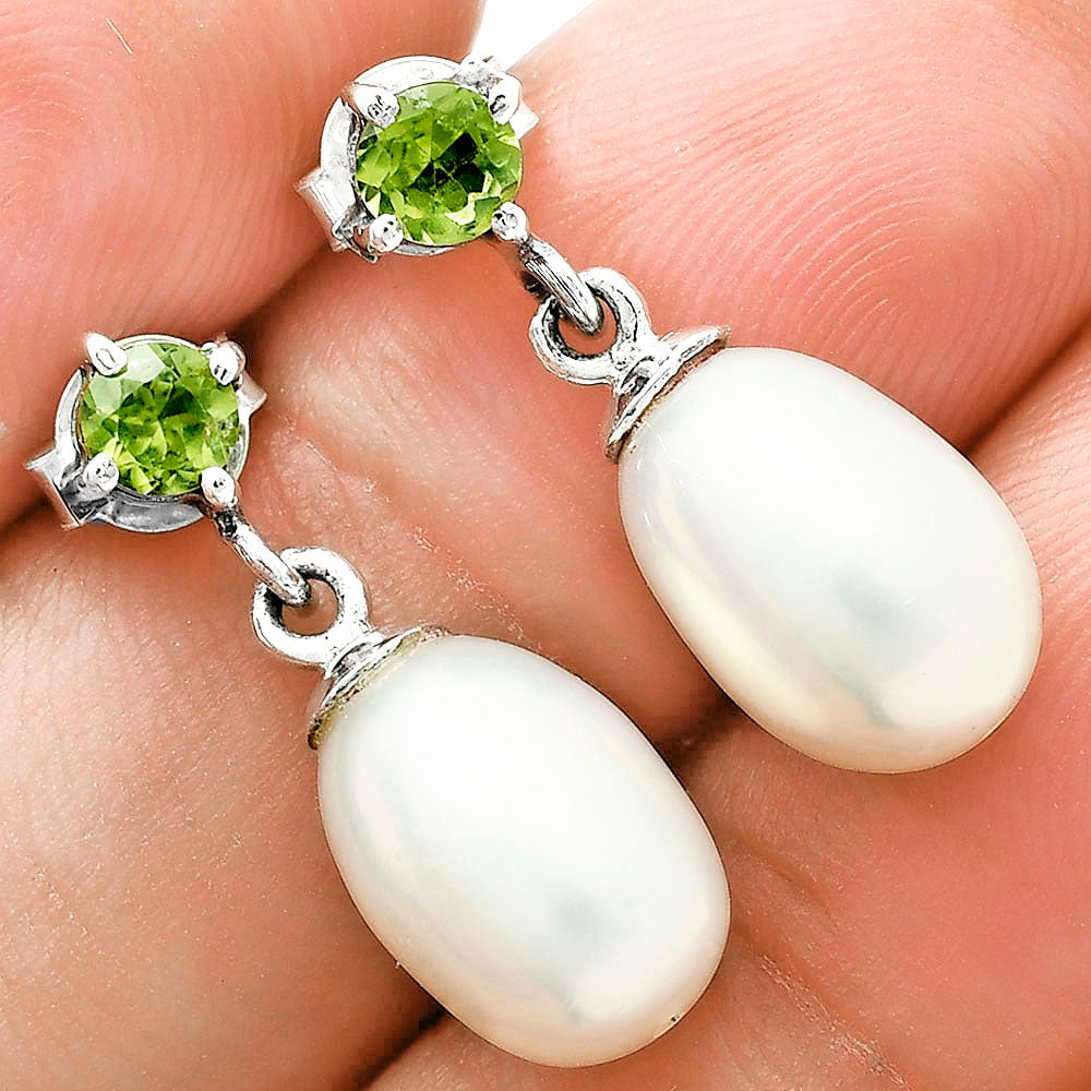 Natural Gemstones Drop Shape 925 Sterling Silver Earrings Jewelry E-1062 AGE1022