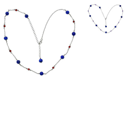 Natural Lapis Lazuli 925 Sterling Silver Necklace Jewelry N-1029 AGN1002