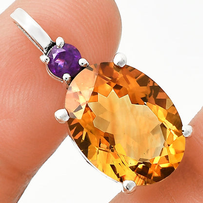 Natural Gemstones Oval Shape 925 Sterling Silver Pendant Jewelry P-1113 AGP1001