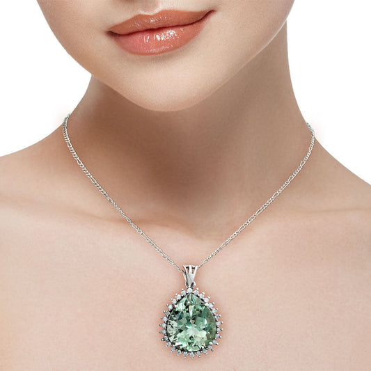 Natural Gemstones Pear Shape 925 Sterling Silver Pendant Jewelry P-1741 AGP1003