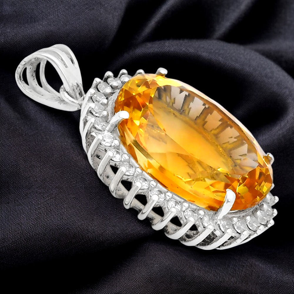 Natural Gemstones Oval Shape 925 Sterling Silver Pendant Jewelry P-1741 AGP1004