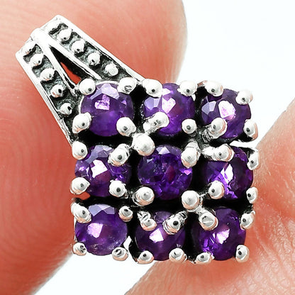 Natural Gemstones Round Shape 925 Sterling Silver Pendant Jewelry P-1094 AGP1008-8