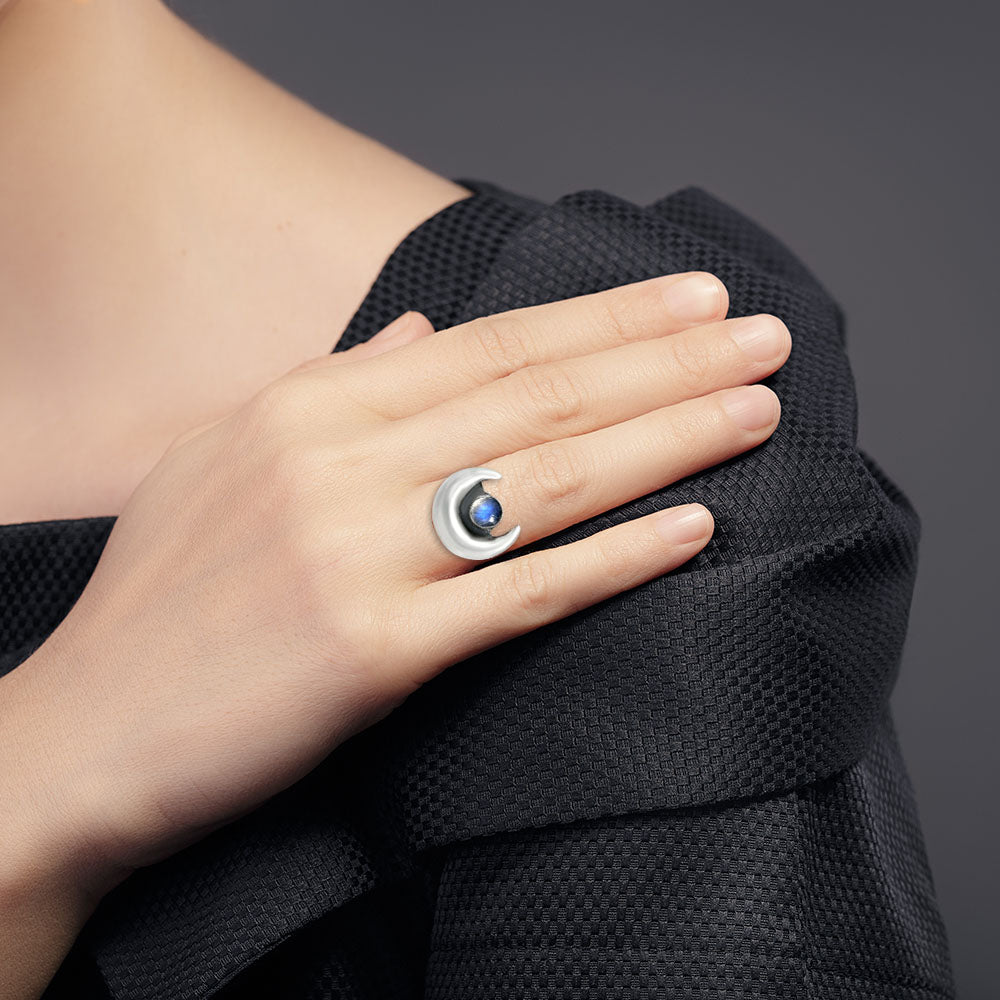 Natural Gemstones Round Shape 925 Silver Ring Size 5-9 Jewelry AGR1032 R-1072-1