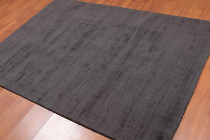 4'8" x 6’7" Handmade 100% Viscose loop & cut textured Pile Area rug Charcoal-0