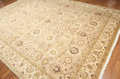 9' x 12' Traditional Oushak Hand Knotted Area Rug Carpet 100% wool Beige