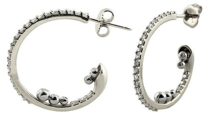 Abundance Hoop Earring-18k Gold with Diamonds in an Abundant Overflow