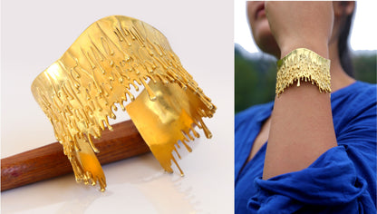 Antonio Wehrli Gravity Paint Drip Bracelet: Art into Jewelry-18K Gold