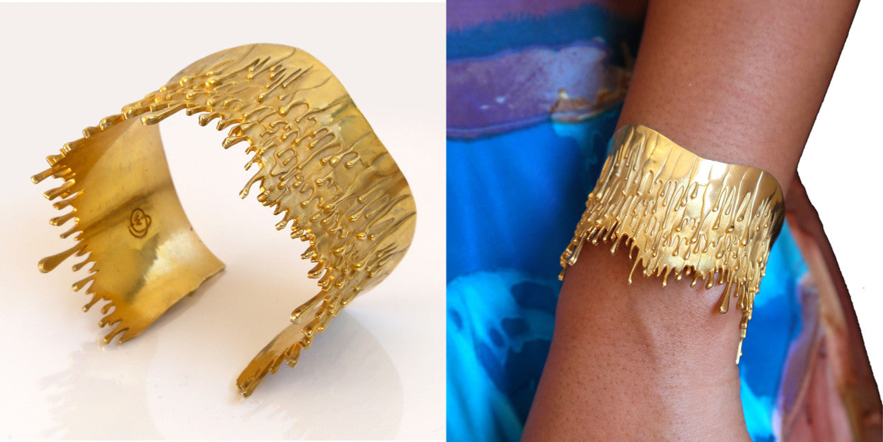 Antonio Wehrli Gravity Paint Drip Bracelet: Art into Jewelry-Sterling Silver