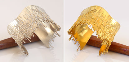 Antonio Wehrli Gravity Paint Drip Bracelet: Art into Jewelry-Sterling Silver