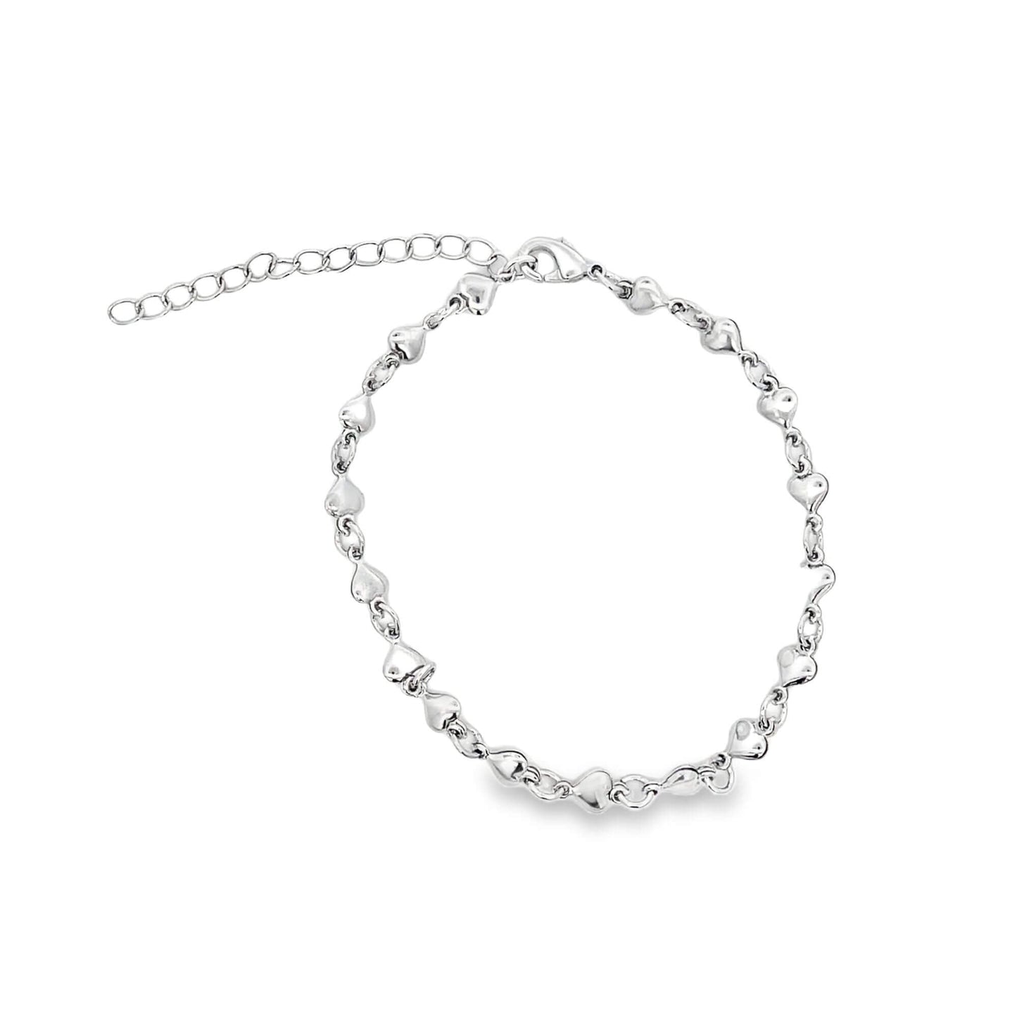 Heart Link Charm Bracelet (G50/I74)-1