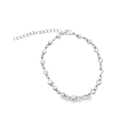 Heart Link Charm Bracelet (G50/I74)-1
