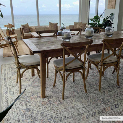 Barny Tan Flat Pile Washable Rug Area Rug