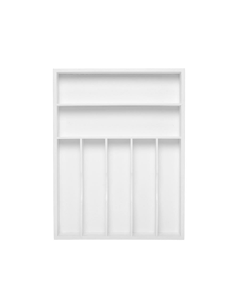 White Silverware Tray